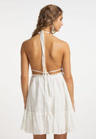 B-WARE IZIA DAMEN KLEID GR.L FARBE WEISS