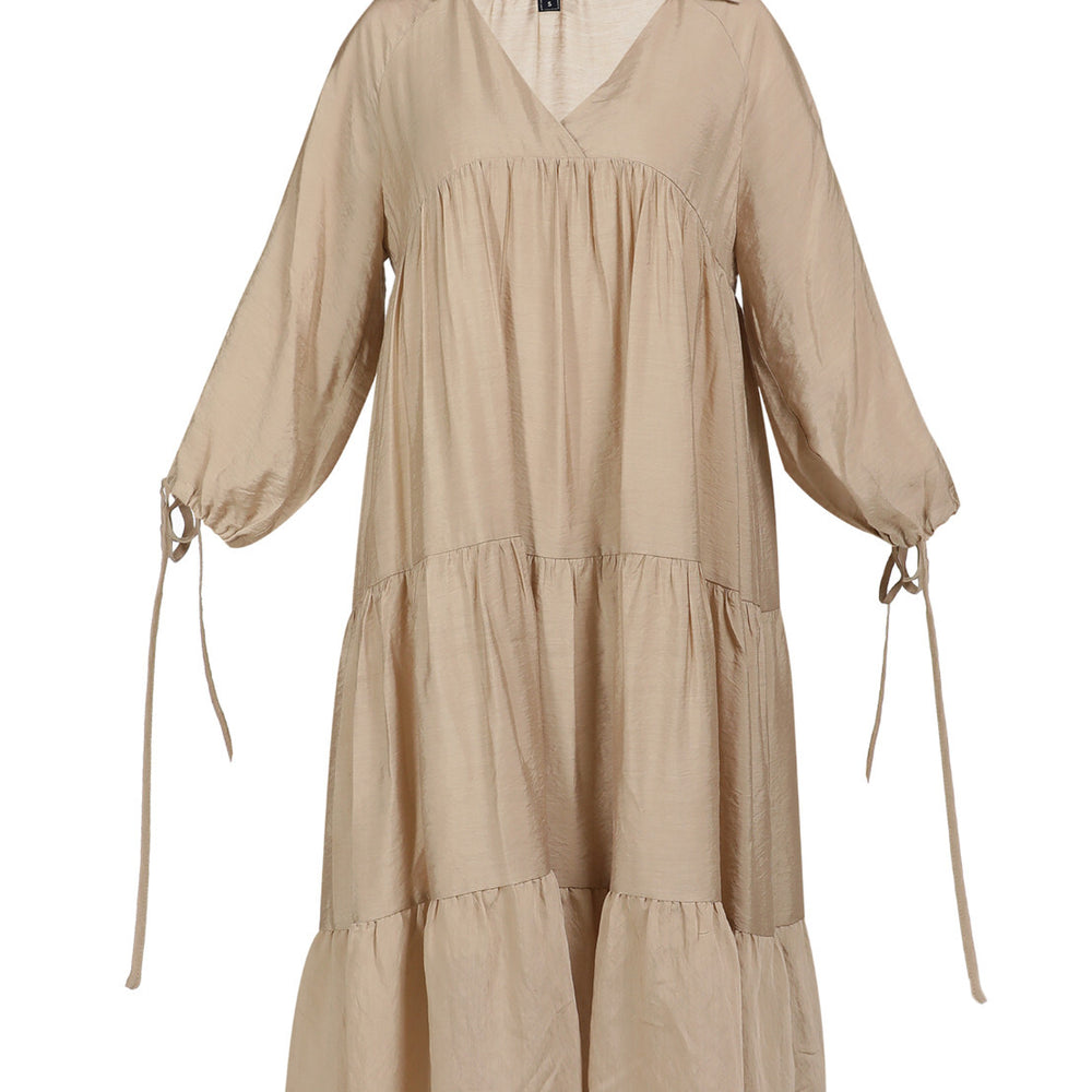 B-WARE DREIMASTER VINTAGE DAMEN KLEID GR.L FARBE HELLSAND