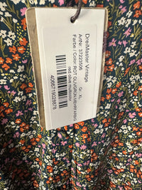 B-WARE DREIMASTER VINTAGE DAMEN KLEID GR.XL FARBE ROT ROT OLIVGRÜN MEHRFARBIG
