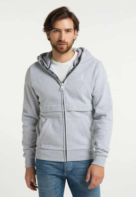 B-WARE DREIMASTER MARITIM HERREN SWEATSHIRT GR.M FARBE GRAU MELANGE