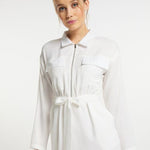 B-WARE DREIMASTER VINTAGE DAMEN KLEID GR.L FARBE WEISS