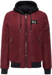 B-WARE HOMEBASE HERREN BLOUSON Gr.M Farbe Burgunder Outdoorjacke 2-in-1-Optik