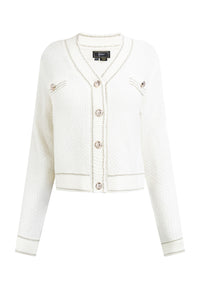 B-WARE FAINA DAMEN STRICKJACKE GR. M/L FARBE WOLLWEISS