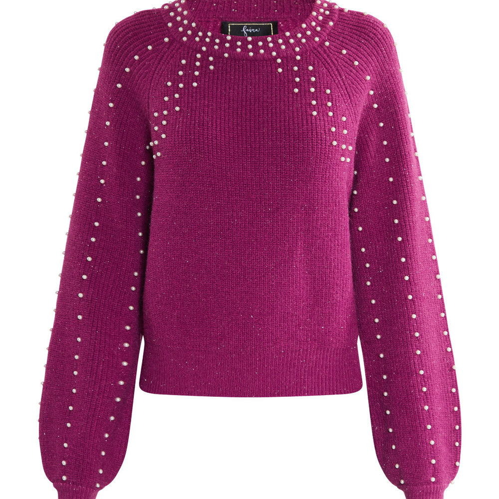 B-WARE FAINA DAMEN STRICKPULLOVER Gr. XL/XXL FARBE FUCHSIA