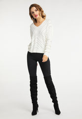 B-WARE FAINA DAMEN PULLOVER Gr. L/XL Farbe Wollweiss