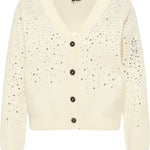 B-WARE FAINA DAMEN STRICKJACKE Gr. M/L Farbe Wollweiss