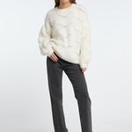 B-WARE IZIA DAMEN STRICKPULLOVER GR.M/L FARBE WOLLWEISS