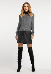 B-WARE FAINA DAMEN STRICKJACKE Gr. L/XL Farbe Silber