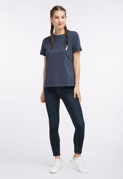 B-WARE MYMO DAMEN T-SHIRT GR. S FARBE MARINE