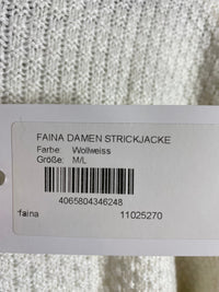 B-WARE FAINA DAMEN STRICKJACKE GR. M/L FARBE WOLLWEISS