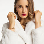 B-WARE FAINA DAMEN MANTEL GR.M FARBE WOLLWEISS