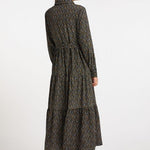 B-WARE DREIMASTER VINTAGE DAMEN KLEID GR.XL FARBE ROT ROT OLIVGRÜN MEHRFARBIG