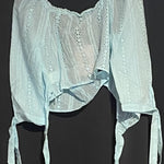 B-WARE MYMO DAMEN BLUSE Gr.S Farbe Hellblau