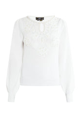 B-WARE FAINA DAMEN STRICKPULLOVER GR.M/L FARBE WEISS