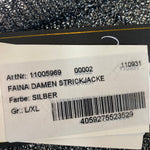 B-WARE FAINA DAMEN STRICKJACKE Gr. L/XL Farbe Silber