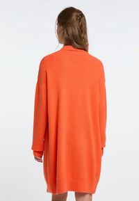 B-WARE IZIA DAMEN OFFENER STRICK CARDIGAN GR.M/L FARBE ORANGE