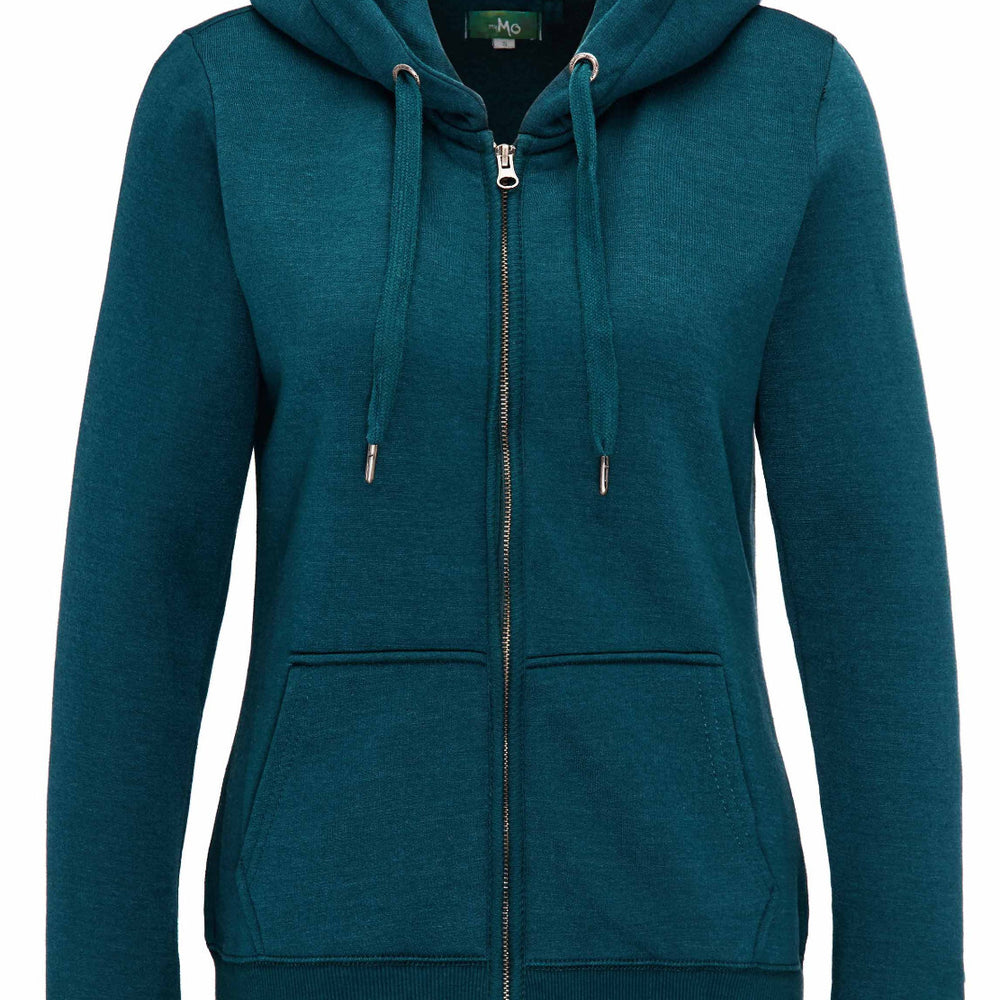 B-WARE MYMO FRAUEN SWEATJACKE Gr. S Farbe SMARAGDGRUEN