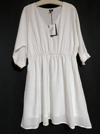 B-WARE DREIMASTER KLASSIK DAMEN KLEID Gr. XL Farbe Wollweiss