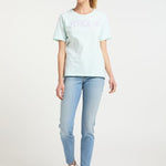 B-WARE PETROL INDUSTRIES DAMEN T-SHIRT Gr.L FARBE SOOTHING SEA