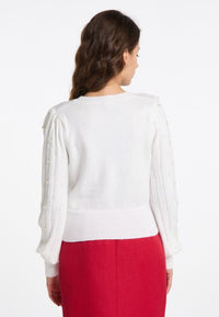 B-WARE FAINA DAMEN STRICKPULLOVER Gr.XL/XXL FARBE WEISS