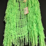 B-WARE MYMO DAMEN STRICKJACKE Gr.XS/S Farbe NEON GRÜN