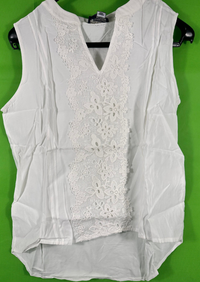 B-WARE DREIMASTER VINTAGE DAMEN TOP Gr. L Farbe Wollweiss
