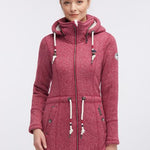 B-WARE SCHMUDDELWEDDA Mantel mit Teddyfutter GR.S FARBE BEERE MELANGE