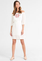 B-WARE DREIMASTER DAMEN KLEID Gr. L Farbe Wollweiss