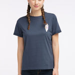 B-WARE MYMO DAMEN T-SHIRT GR.L FARBE MARINE