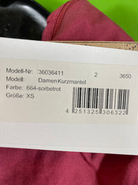 B-WARE DREIMASTER DAMEN KURZMANTEL Gr. XS Farbe Sorbetrot
