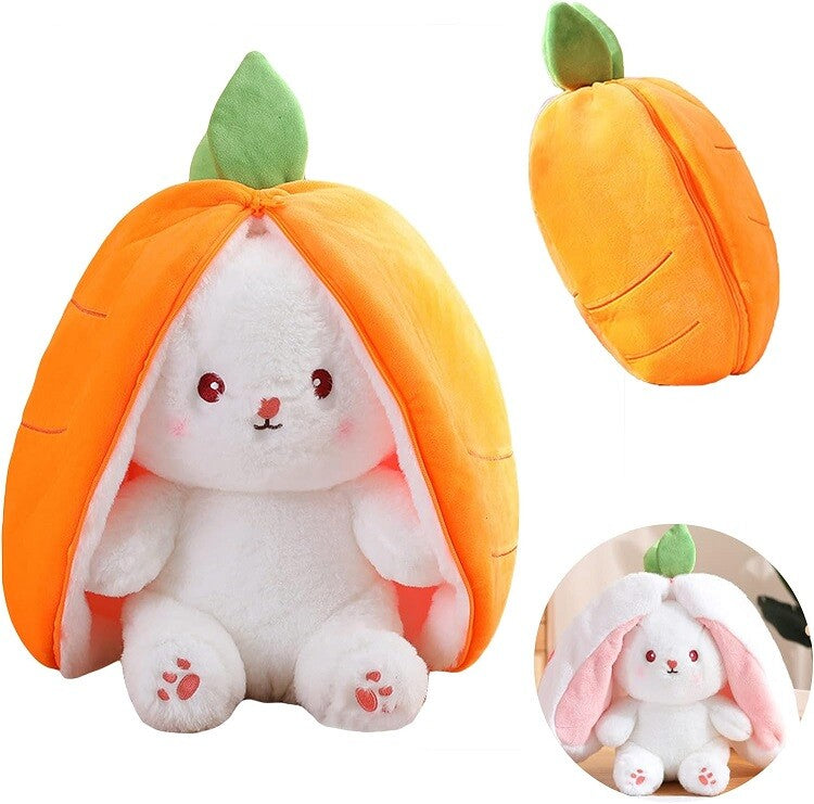 Hase Plüschtier Kaninchen Hase Puppe Plüschhase mit Karotte/Erdbeere Stofftier.