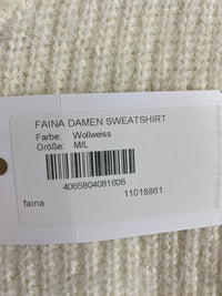 B-WARE FAINA DAMEN SWEATSHIRT Gr. M/L FARBE WOLLWEISS