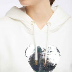 B-WARE MYMO DAMEN KAPUZENPULLOVER GR.XS FARBE WEISS