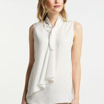 B-WARE DREIMASTER KLASSIK DAMEN ÄRMELLOSE BLUSE GR.M FARBE WOLLWEISS