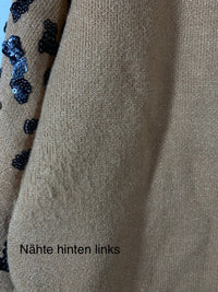 B-WARE FAINA DAMEN STRICKPULLOVER Gr. M/L Farbe Kamel Schwarz