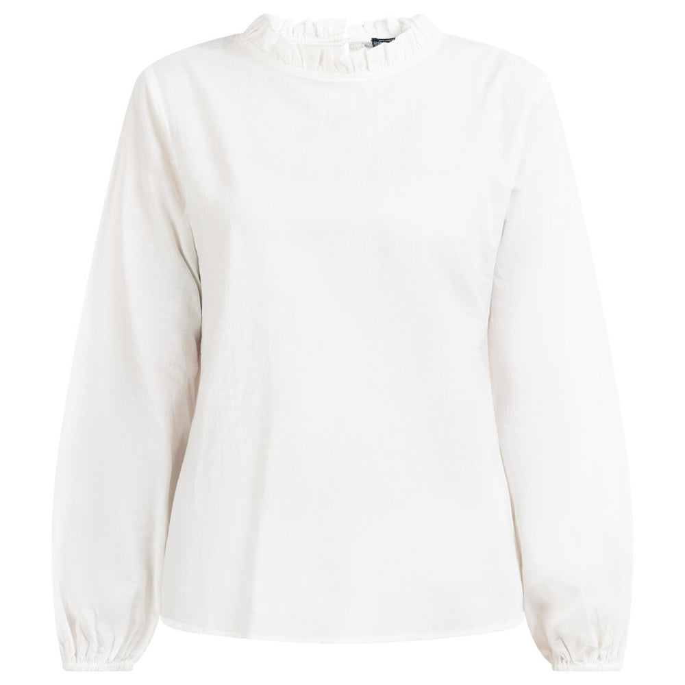 B-WARE DREIMASTER VINTAGE DAMEN LANGARMBLUSE Gr. S Farbe Wollweiss