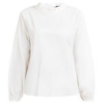 B-WARE DREIMASTER VINTAGE DAMEN LANGARMBLUSE Gr. S Farbe Wollweiss