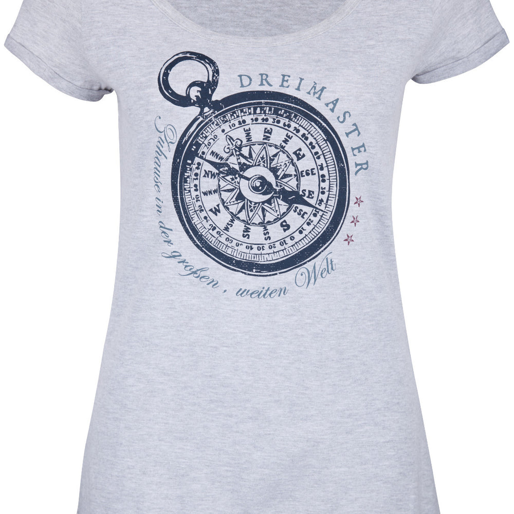 B-WARE DREIMASTER DAMEN T-SHIRT Gr.M FARBE GRAU MELANGE