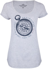 B-WARE DREIMASTER DAMEN T-SHIRT Gr.M FARBE GRAU MELANGE