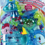 Seifenblasenpistole Einhorn manuell 16cm - Blau