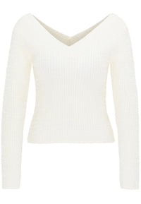B-WARE FAINA DAMEN SWEATSHIRT Gr. M/L FARBE WOLLWEISS