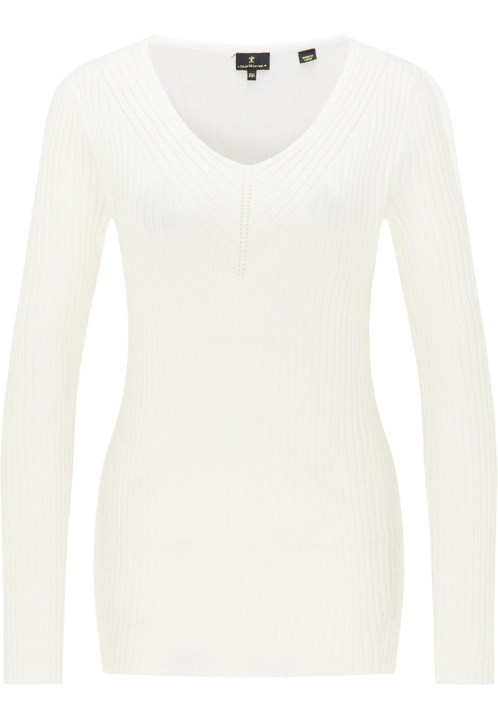 B-WARE DREIMASTER KLASSIK DAMEN PULLOVER Gr. XS/S Farbe WOLLWEISS