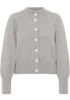 B-WARE MYMO DAMEN STRICKJACKE Gr. M/L Farbe Grau Melange