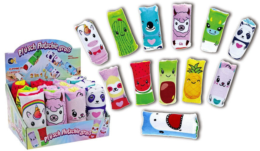 Plüsch Flutschie  -Maße: ca 13,5 x 6 cm -  sortiert