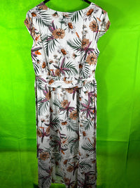 B-WARE USHA DAMEN KLEID Gr. XL Farbe Weiss Mehrfarbig