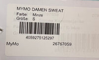B-WARE MYMO DAMEN SWEAT Gr. S Farbe MINZE