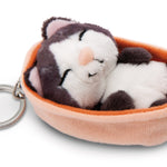 NICI GREEN Schlüsselanhänger Sleeping Pets Schwarze Katze
