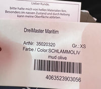 B-WARE DreiMaster Maritim Damen Regenjacke Gr. XS Farbe Schlammoliv