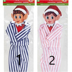 ELVES BEHAVIN ́BADLY - Elfen-Pyjama gestreift 1 Stück im Polybag mit Eurlochung