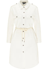 B-WARE DREIMASTER VINTAGE DAMEN BLUSENKLEID Gr.S Farbe: Wollweiss